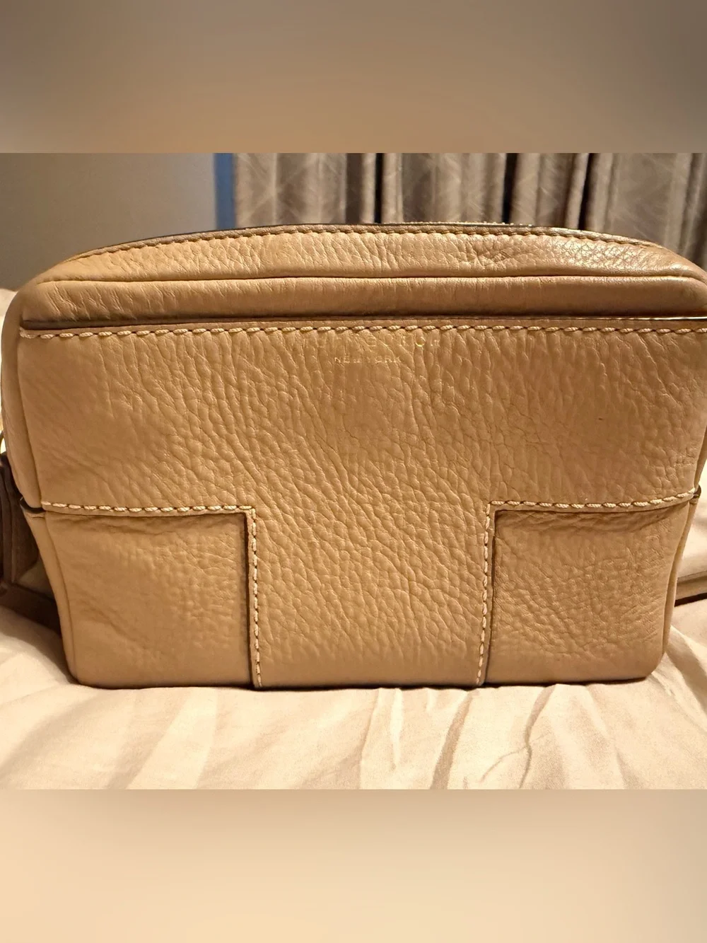 Tory Burch Taupe Leather Crossbody Bag